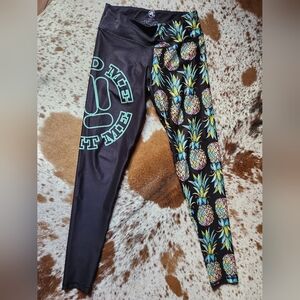 Feed Me Fight Me leggings size Medium